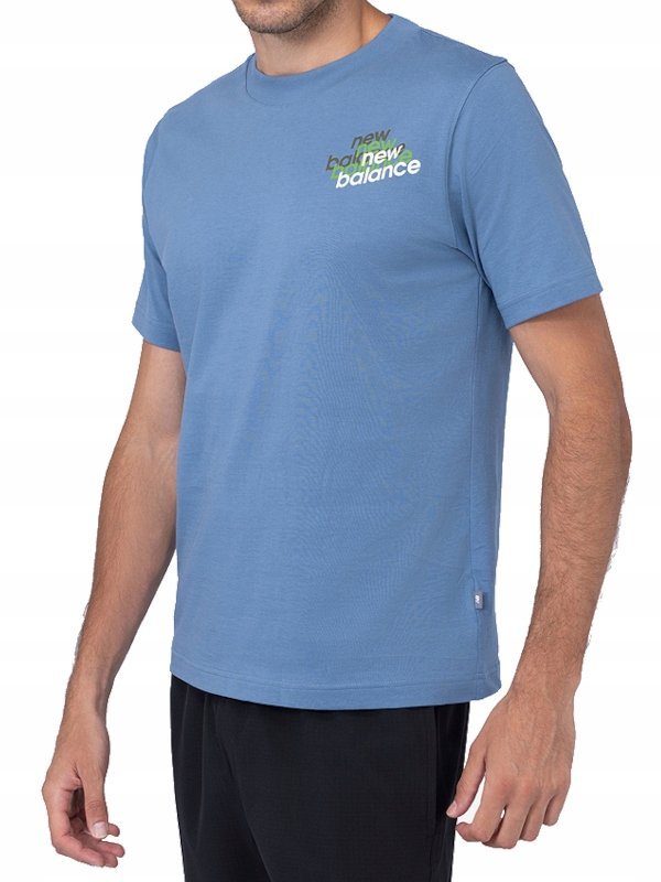 KOSZULKA męska T-SHIRT NEW BALANCE MT53958SRU niebieska bawełna sportowa M M