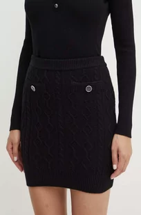 Guess spódnica z domieszką wełny ISABELLE kolor czarny mini ołówkowa W4YD58 Z37L1 - Spódnice - miniaturka - grafika 1