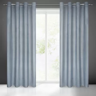 Euro Firany Zasłona Velvet Darcy 140 x 250 Przelotka Granatowy 1220804 - Zasłony - miniaturka - grafika 1