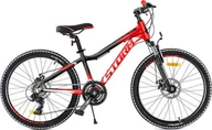 Rowery - Storm Rower Storm MTB 26" RACER, hamulec tarczowy przód+tył, rama aluminiowa, czerwony-biało-czarny 15" - miniaturka - grafika 1