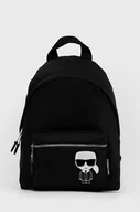 Plecaki - Karl Lagerfeld Plecak 215W3048 damski kolor czarny duży gładki - miniaturka - grafika 1