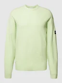 Swetry męskie - Sweter z dzianiny z prążkowanymi wykończeniami - miniaturka - grafika 1