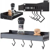 Pozostałe akcesoria kuchenne - PÓŁKA KUCHENNA WISZĄCA ŚCIENNA PRZYPRAWY WIESZAK - miniaturka - grafika 1