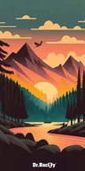 Ręczniki - Ręcznik szybkoschnący dwustronny Dr.Bacty XL 70x140 – Sunset - miniaturka - grafika 1