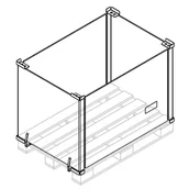 Akcesoria do pakowania - WANZL Nadstawek paletowy PA-X10/S 60000950 - miniaturka - grafika 1