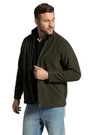 Bluzy męskie - JP 1880 Bluza męska z polaru, duże rozmiary, Ciemnooliwkowy., 5XL duże rozmiary - miniaturka - grafika 1