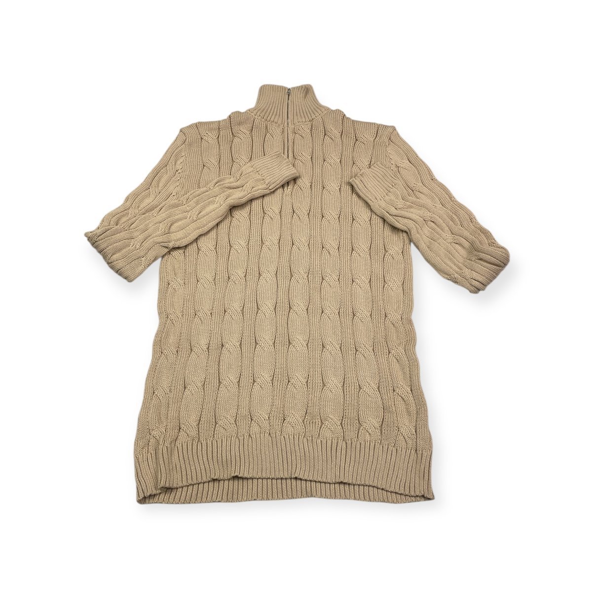 Sweter męski OLD MONEY z półgolfem Rozmiar M splot warkoczowy