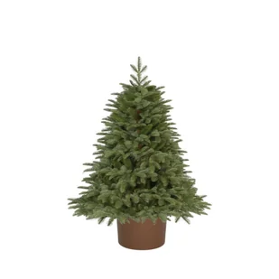 CHOINKA SZTUCZNA JODŁA SZLACHETNA PE PREMIUM W OKRĄGŁEJ DONICY 160 CM  X-CHOINKA - Choinki - miniaturka - grafika 1