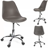 Fotele i krzesła biurowe - Krzesło biurowe na kółkach, obrotowe do biurka FOTEL biurowy IGER szary - miniaturka - grafika 1