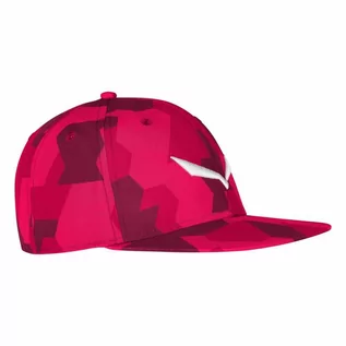 Czapki i chusty sportowe męskie - Czapka Salewa PUEZ CAMOU FLAT CAP - 1831/Rose red - grafika 1