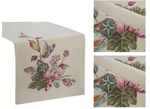 Obrus Stołowy Żakardowy 47X140 Naturalny - Obrusy i serwetki - miniaturka - grafika 1