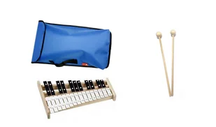 Dzwonki Chromatyczne Cymbałki + Pokrowiec zielony - Akcesoria do perkusji - miniaturka - grafika 1