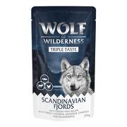 Mokra karma dla psów - Wolf of Wilderness "Triple Taste" ,12 x 125 g - Scandinavian Fjords - Łosoś, renifer, kurczak - miniaturka - grafika 1