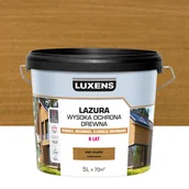 Lakiery do drewna - Lazura Wysoka ochrona Dąb średni satynowy 5 l Luxens - miniaturka - grafika 1