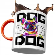 Kubki - Kubek Pomarańczowy z Pieskiem Psem Słodki Prezent z Nadrukiem ze Zdjęciem+ Opakowanie na prezent (wzór 01) - miniaturka - grafika 1