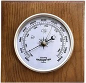 Termometry domowe - Barometr analogowy drewniany JVD BA230.11 14x14 cm . - miniaturka - grafika 1