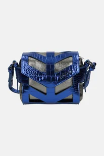 Listonoszka Nobo "Zbrojka 25" z niebieską zbroją croco - Torebki damskie - miniaturka - grafika 1