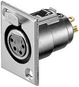 Gniazdka elektryczne - Goobay 11972 gniazdko elektryczne XLR Szary - miniaturka - grafika 1