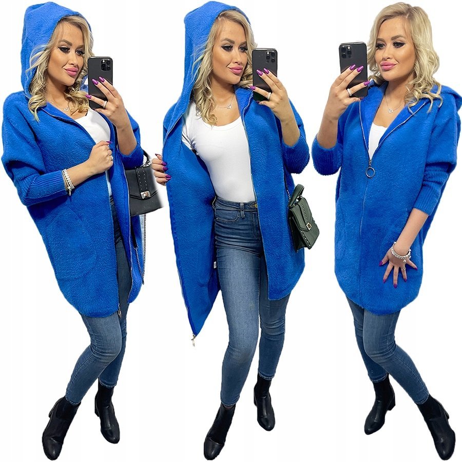 ALPAKI SUWAK PŁASZCZ WEŁNA KOLORY oversize DŁUGI