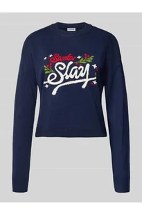 Sweter z dzianiny z prążkowanymi wykończeniami model CLAUS - Noisy May - Swetry damskie Sweter z dzianiny z prążkowanymi wykończeniami model CLAUS - Noisy May - Swetry damskie - miniaturka - grafika 1