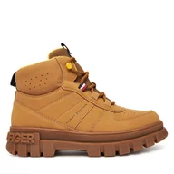 Buty dla chłopców - Trzewiki Tommy Hilfiger T3X5-34129-1696 D Brązowy - miniaturka - grafika 1