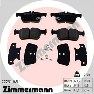 Klocki hamulcowe - komplet ZIMMERMANN 22231.145.1 - Klocki hamulcowe - miniaturka - grafika 1