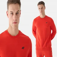 Bluzy męskie - BLUZA DRESOWA MĘSKA 4F 3XL SPORTOWA BEZ KAPTURA NIEROZPINANA TSWSM1465 AW24 - miniaturka - grafika 1