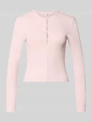 Bluzki damskie - bluzka z długim rękawem o kroju slim fit z mieszanki bawełny model 'FEMKE' - miniaturka - grafika 1