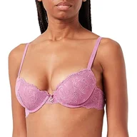 Biustonosze - Emporio Armani Damski biustonosz push-up z wyjmowanymi wkładkami i 2 pętlami wiązki wiecznej, 36A, niebieski, 80A - miniaturka - grafika 1