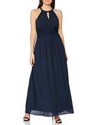 Sukienki - Vila Kobiety Vimilina Maxi Dress - Noos Sukienka, Niebieska (Total Eclipse), 38 - miniaturka - grafika 1