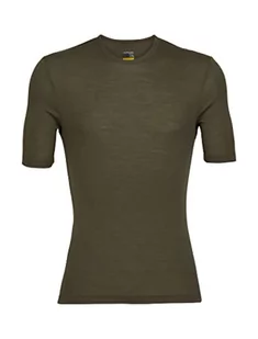 Icebreaker Bluza Męska Na Co Dzień Z Krótkim Rękawem - Bluza Na Siłownię - 100% Wełny Merynosowej, Loden, XXL - Bluzy męskie - miniaturka - grafika 1