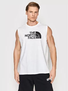 Koszulki sportowe męskie - The North Face Tank top M Easy NF0A5IGYFN41 Biały Regular Fit - grafika 1
