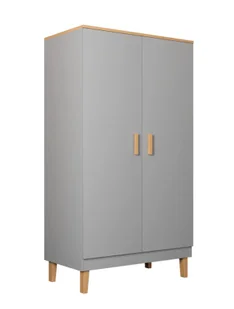 Szara szafa skandynawska na dębowych nóżkach F7-S74 - Szafy Szara szafa skandynawska na dębowych nóżkach F7-S74 - Szafy - miniaturka - grafika 1