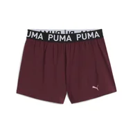 Spodnie sportowe damskie - Damskie szorty z dzianiny 3" PUMA STRONG PUMA Ruby Shimmer Red - miniaturka - grafika 1