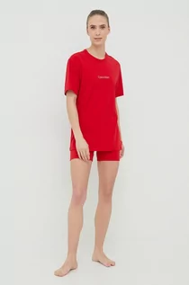 Piżamy damskie - Calvin Klein Underwear Piżama damska kolor bordowy - grafika 1