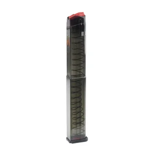 ETS - Magazynek polimerowy do Glock 17 / 18 / 19 / 19X / 26 / 34 / 45 - 9x19 mm - 40 naboi - Carbon Smoke Series - SMK-GLK-18-40 - Osprzęt do wiatrówek - miniaturka - grafika 2