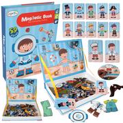 Zabawki interaktywne dla dzieci - Układanka Magnetyczna Ubieranie Lali Dopasowywanie U979 - miniaturka - grafika 1