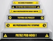 Pomoce naukowe - Naklejki na schody: Zasady zachowania na schodach - miniaturka - grafika 1