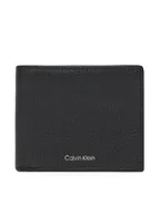 Portfele - Calvin Klein Duży Portfel Męski Ck Leather Billfold W Zip Coin LV04D1028G Czarny - miniaturka - grafika 1