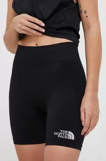 Spodenki damskie - The North Face szorty sportowe damskie kolor czarny gładkie medium waist - grafika 1