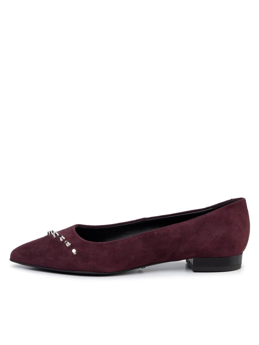 Gino Rossi Baleriny Damskie Bordowy DAI638-CN1-0760-7700