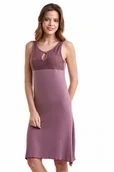 Bielizna nocna - Bambusowa koszula nocna damska LAURA XL Jagodowy - miniaturka - grafika 1