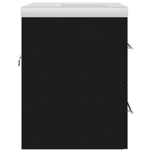 Lumarko Szafka z wbudowaną umywalką, czarna, płyta wiórowa - Szafki łazienkowe Lumarko Szafka z wbudowaną umywalką, czarna, płyta wiórowa - Szafki łazienkowe - miniaturka - grafika 8