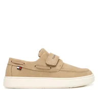 Buty dla chłopców - Półbuty Tommy Hilfiger Low Cut Velcro T1B4-34340-0315 S Beżowy - miniaturka - grafika 1