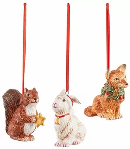 Villeroy & Boch Zestaw 3 zawieszek Zwierzęta leśne Nostalgic Ornaments - Ozdoby bożonarodzeniowe - miniaturka - grafika 1