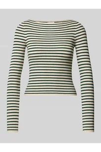 Sweter z dzianiny z dekoltem w łódkę model FINA - Noisy May - Swetry damskie Sweter z dzianiny z dekoltem w łódkę model FINA - Noisy May - Swetry damskie - miniaturka - grafika 1