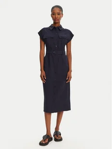 Patrizia Pepe Sukienka koszulowa 2A2870/A573-C789 Granatowy Regular Fit - Sukienki - miniaturka - grafika 1