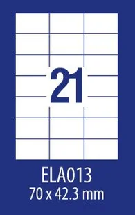 Avery Zweckform ETYK.ZF ECONOMY 70X42,3MM 013 100ARK ETYKIETA E100 ELA013 - ELA013 - Papier do drukarek - miniaturka - grafika 1