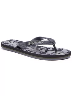 Klapki i japonki damskie - Superdry Japonki Scuba Camo Flip Flop MF310003A Czarny - grafika 1