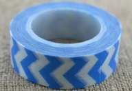 Scrapbooking - [606019] Taśma washi tape niebiesko- biała 10m - miniaturka - grafika 1